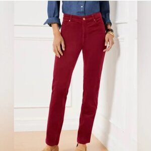 Talbots Red Heritage Straight Leg Corduroy Pants Size 14P